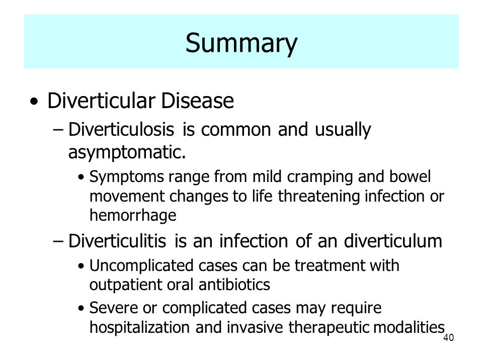 can amoxicillin be used to treat diverticulitis